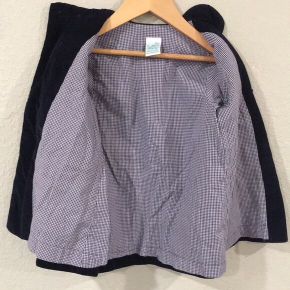 VTG Rags Land Girls Sz 2T Blue Corduroy Peacoat Jacket Made in USA - Picture 6 of 10